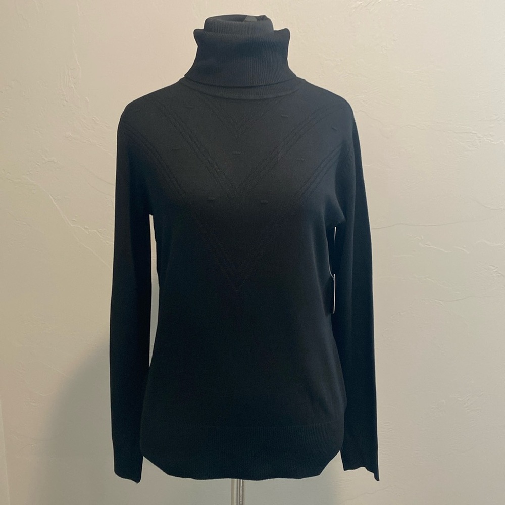 NWT, ladies black turtle neck sweater.